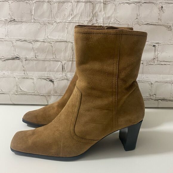 Tan Suede Boots - Picture 2 of 11